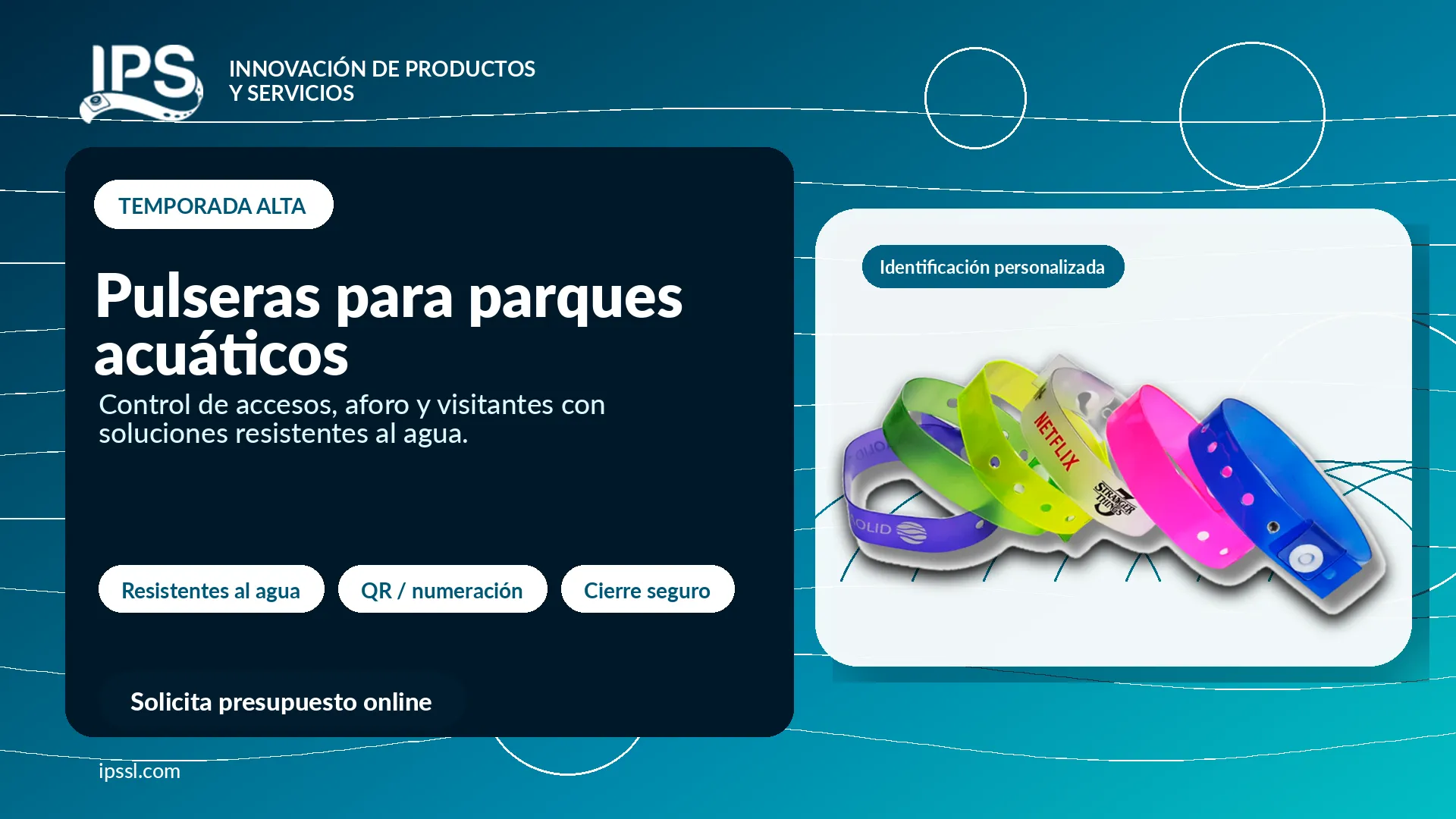 Pulseras para parques acuáticos: control, seguridad y comodidad en temporada alta