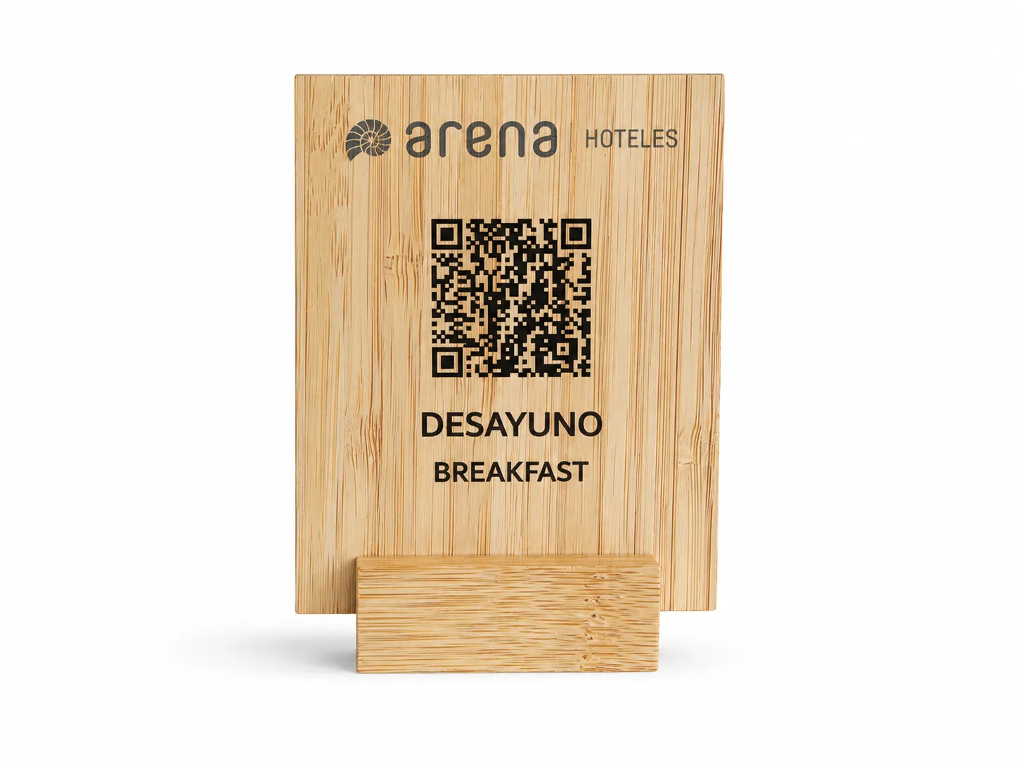 Soporte de Madera con QR 2